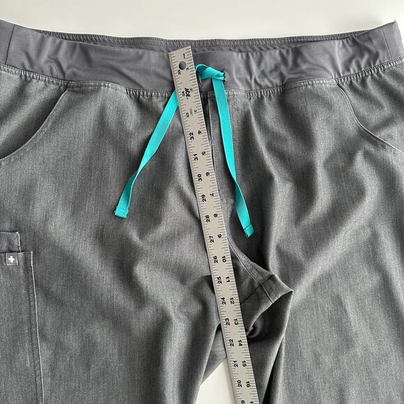 Figs Technical Collection Side Pockets Pull On Grey Scrub Pants women XXL 2XL - Picture 7 of 12